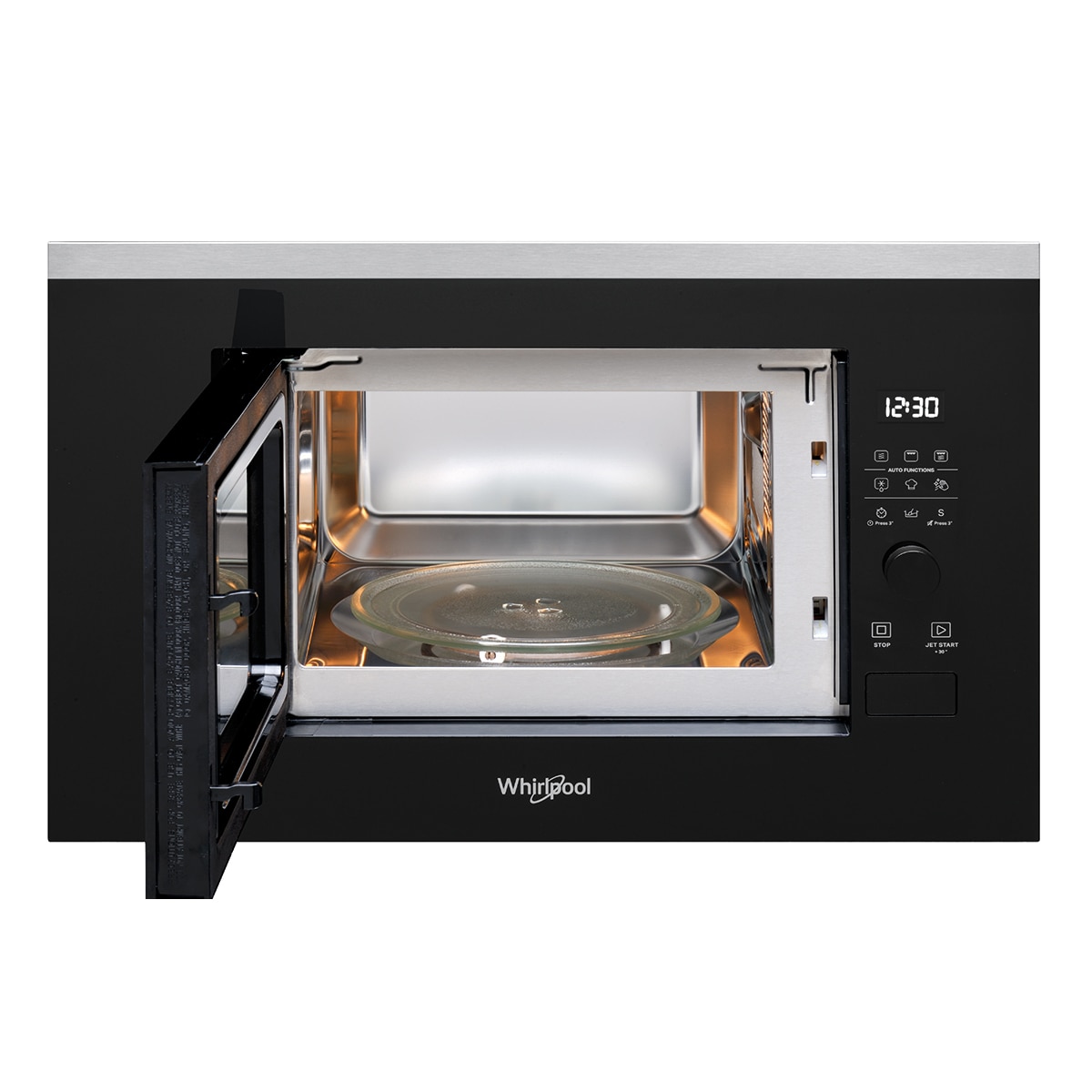 Microondas integrable Whirlpool 20 litros y grill - WMF201G - Negro Negro-5