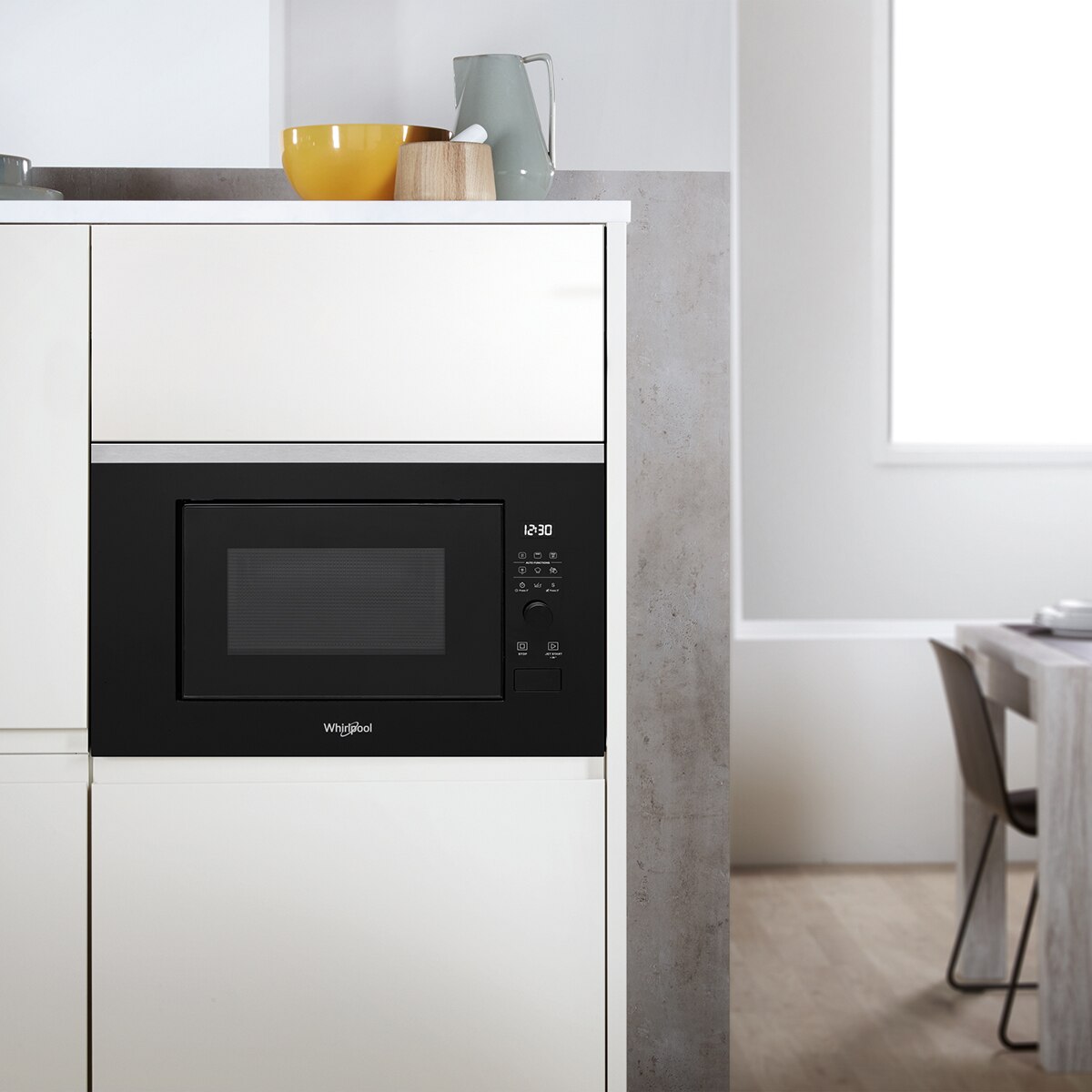 Microondas integrable Whirlpool 20 litros y grill - WMF201G - Negro Negro-7