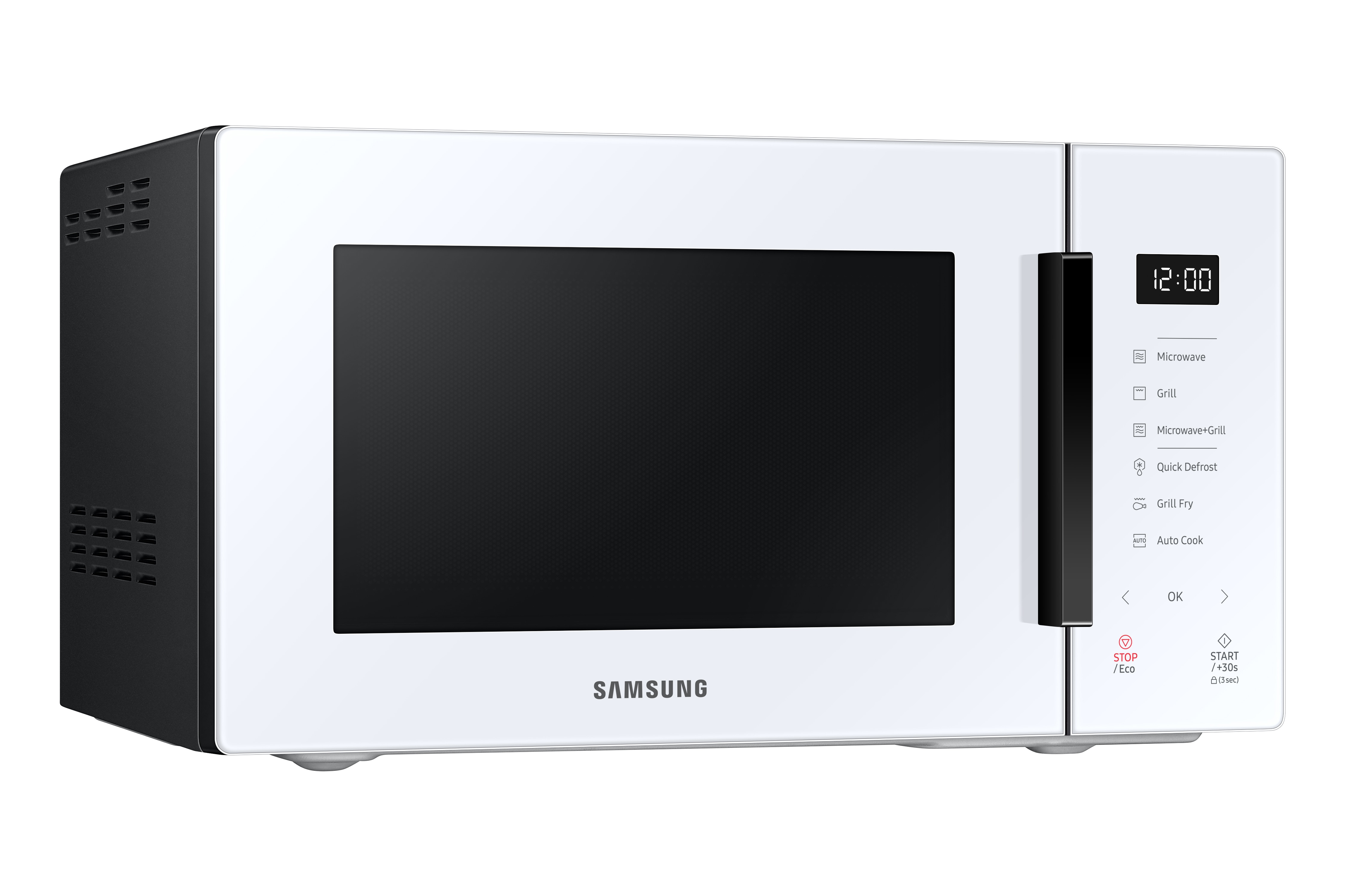 Microondas Samsung 23 litros y grill - MG23T5018CW/EC - Cristal blanco Cristal blanco-3