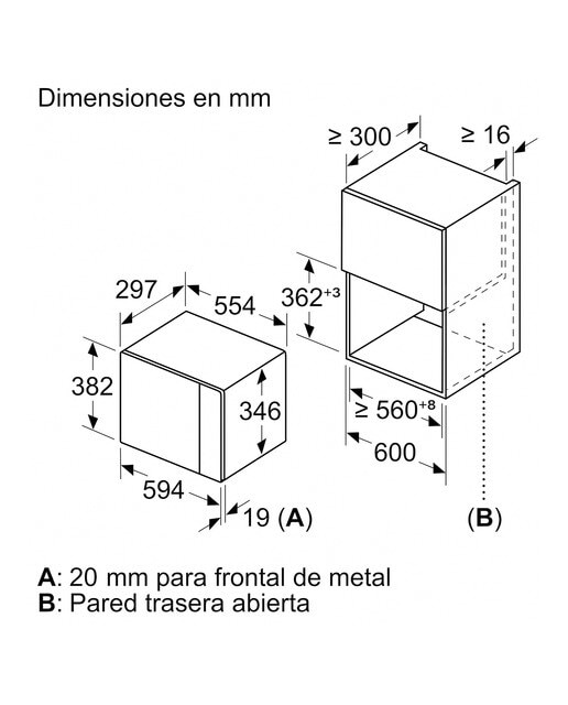 Microondas integrable Balay 20 litros y grill Serie Cristal- 3CG5172 - Cristal negro Cristal negro-6