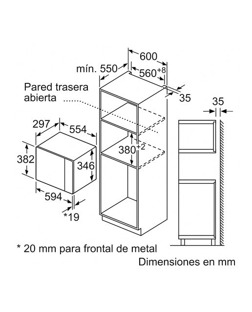 Microondas integrable Balay 20 litros y grill Serie Cristal- 3CG5172 - Cristal negro Cristal negro-8