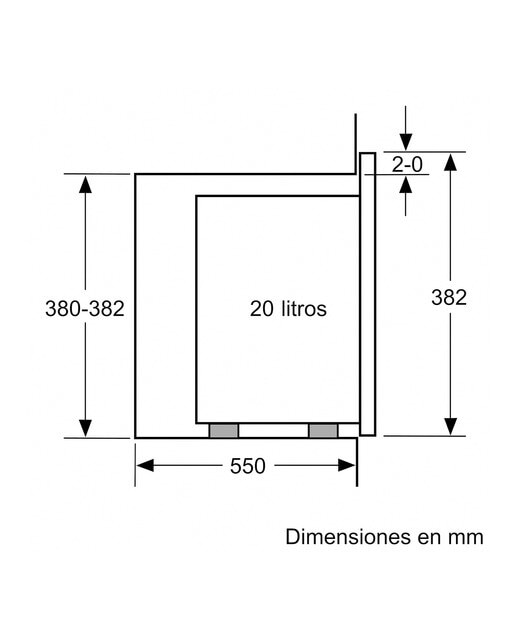 Micro-ondas com Grill Encastrável Balay 3CG4172X2 de 800 W e Capacidade de 20 L - Inox e Vidro Preto Inox/Preto-7