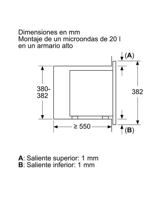 Micro-ondas Encastrável Balay 3CG6142X3 de 800 W e Capacidade de 20 L - Inox Inox-7