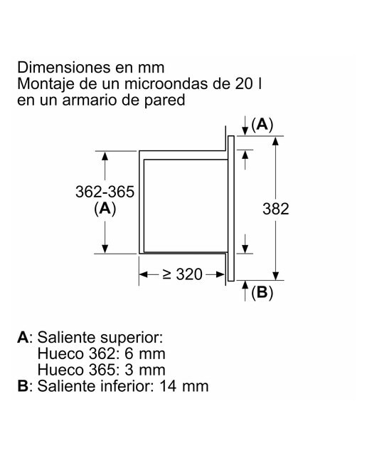 Microondas integrable Balay 20 litros - 3CG6112X3 - Acero Inox Acero Inox-5