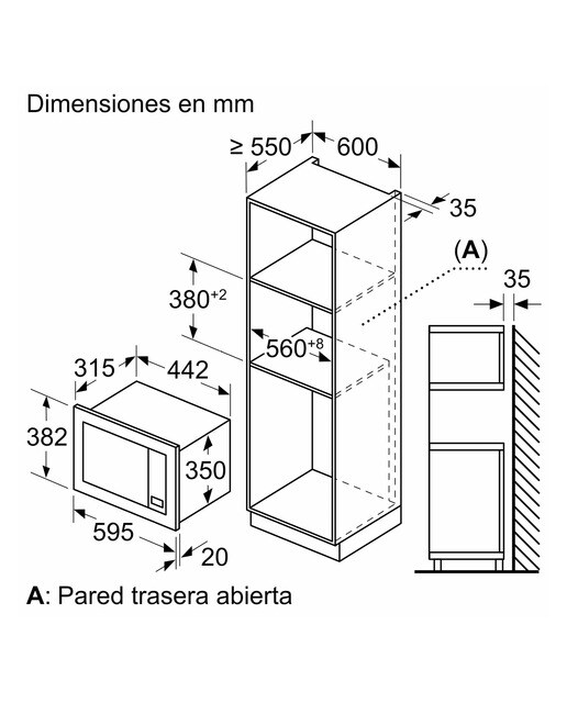 Microondas integrable Balay 20 litros - 3CG6112X3 - Acero Inox Acero Inox-8