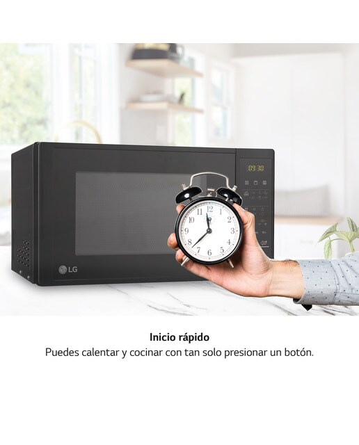 Microondas LG 20 litros, grill y 700 w - MH6042D - Negro Negro-9