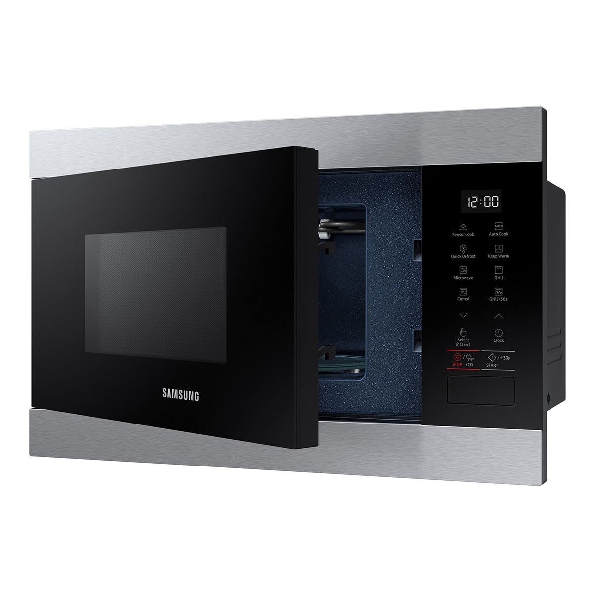 Imagen 12 de Microondas integrable Samsung 22 litros y grill - MG22M8274CT/E1 - Negro / Acero Inox Negro / Acero Inox