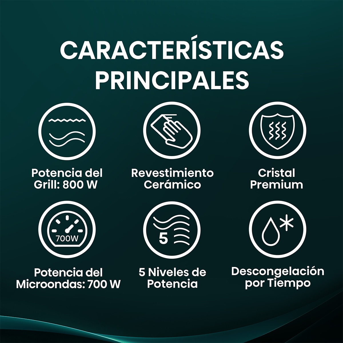 Microondas Hisense H20MOBP1G con grill y capacidad de 20 litros Negro-3