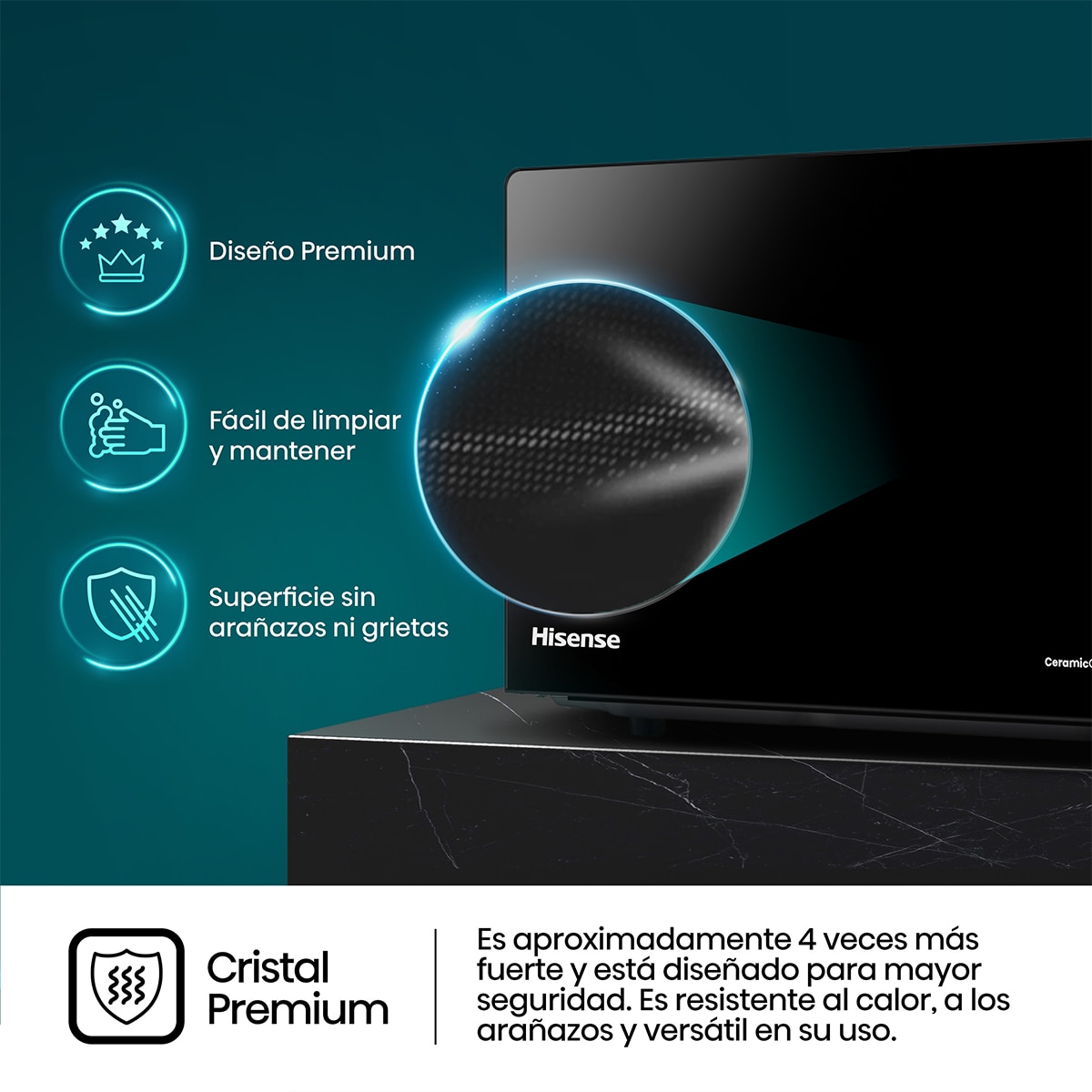 Microondas Hisense H20MOBP1G con grill y capacidad de 20 litros Negro-6