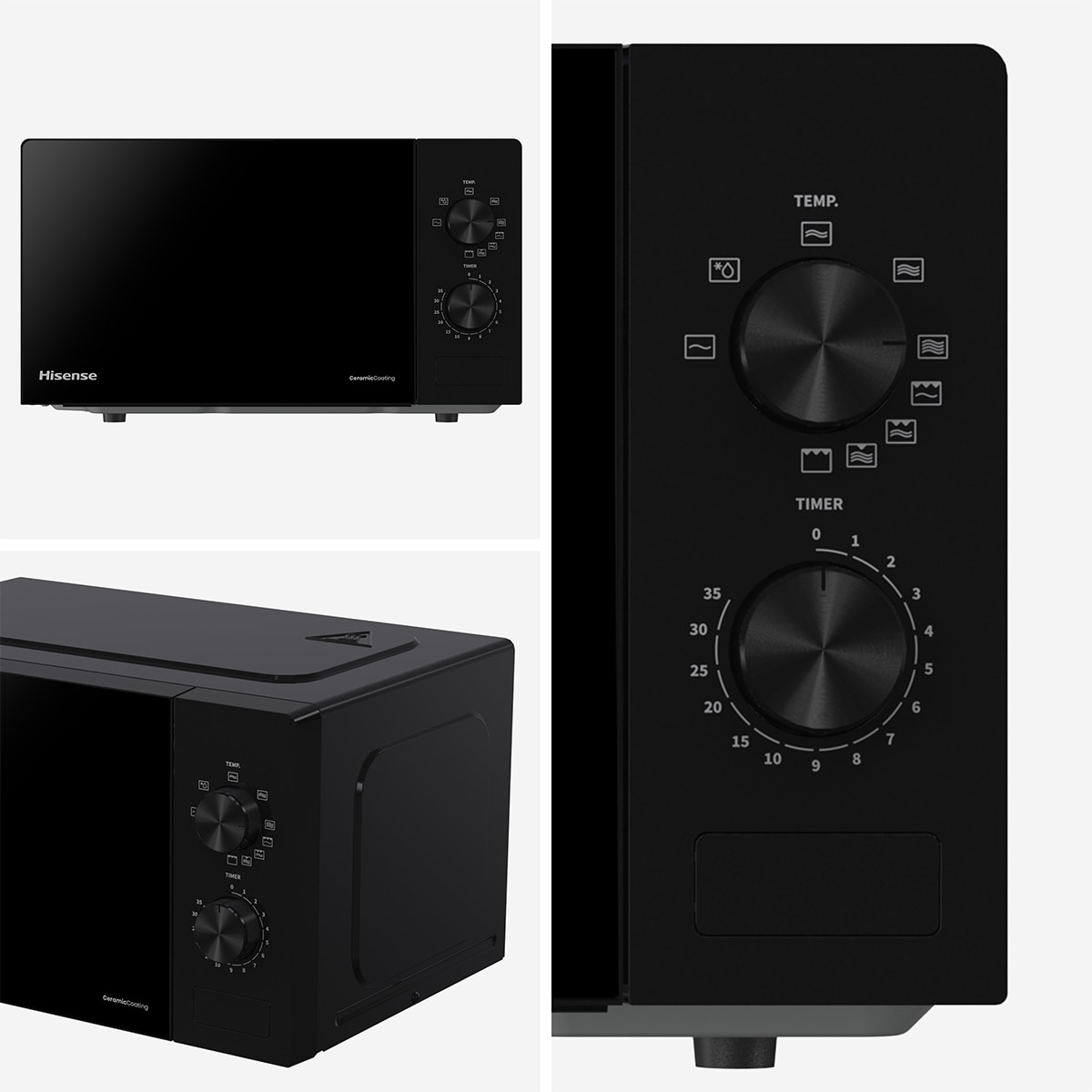 Microondas Hisense H20MOBP1G con grill y capacidad de 20 litros Negro-11