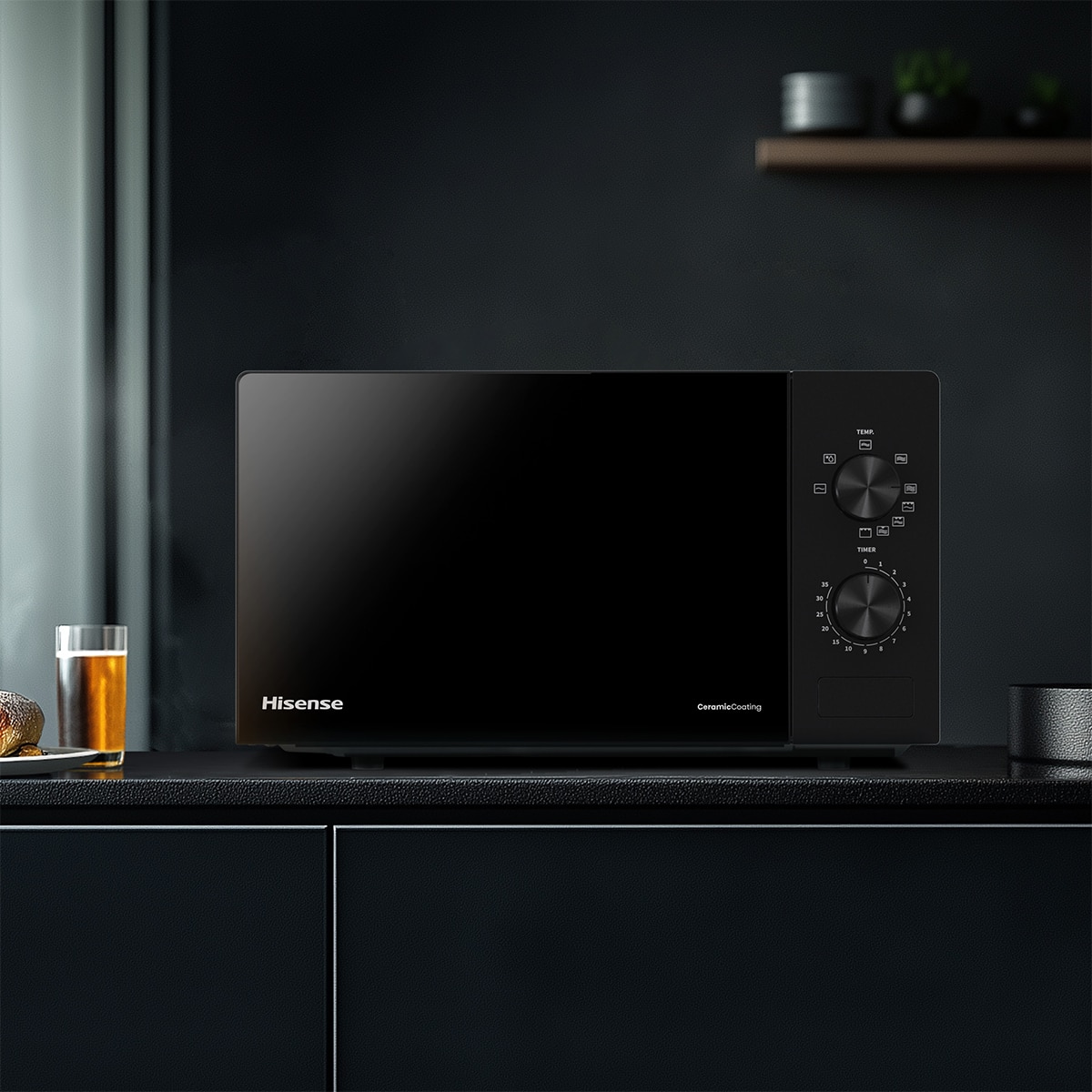 Microondas Hisense H20MOBP1G con grill y capacidad de 20 litros Negro-12