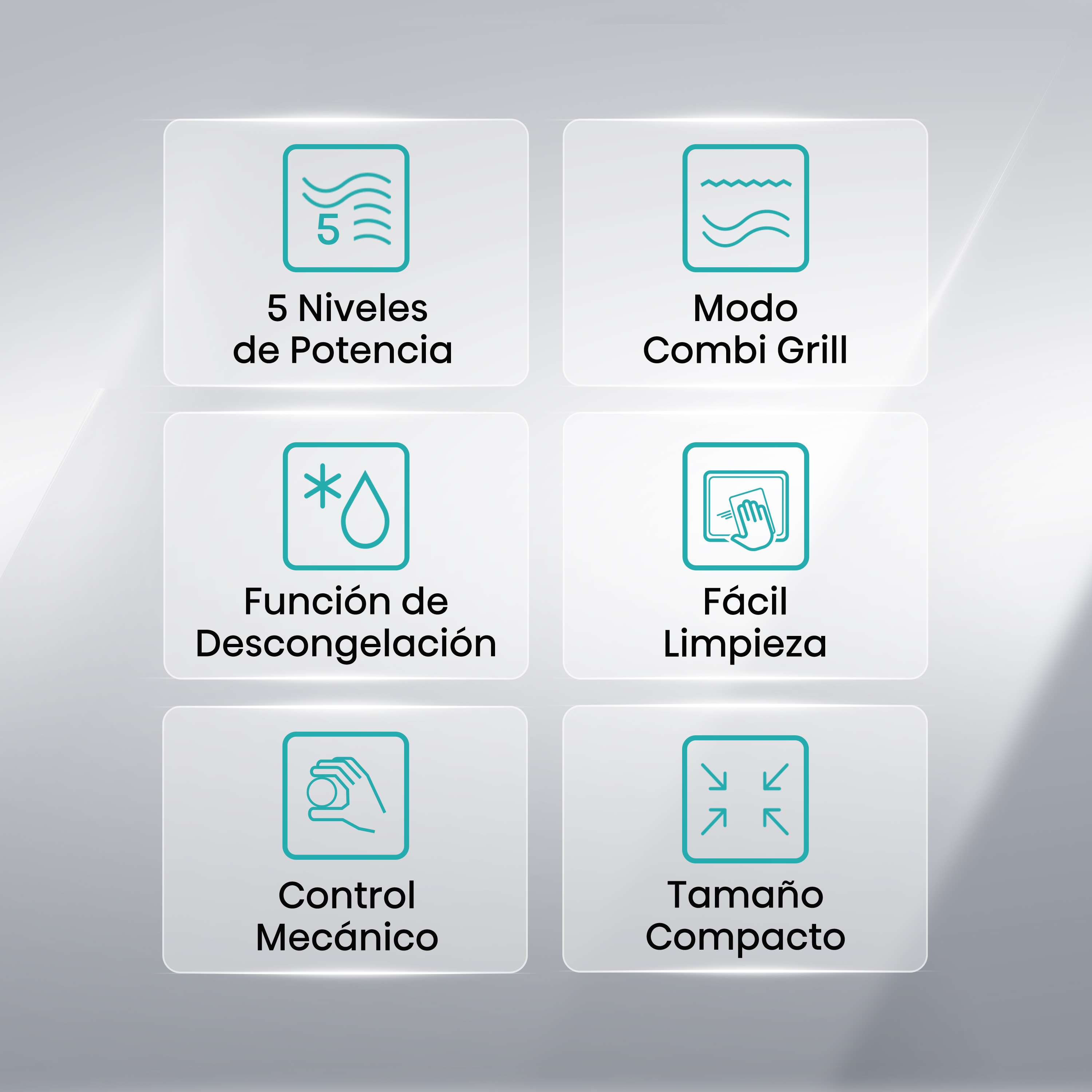 Microondas Hisense con capacidad de 20 litros y con grill - H20MOWP1HG Blanco-4