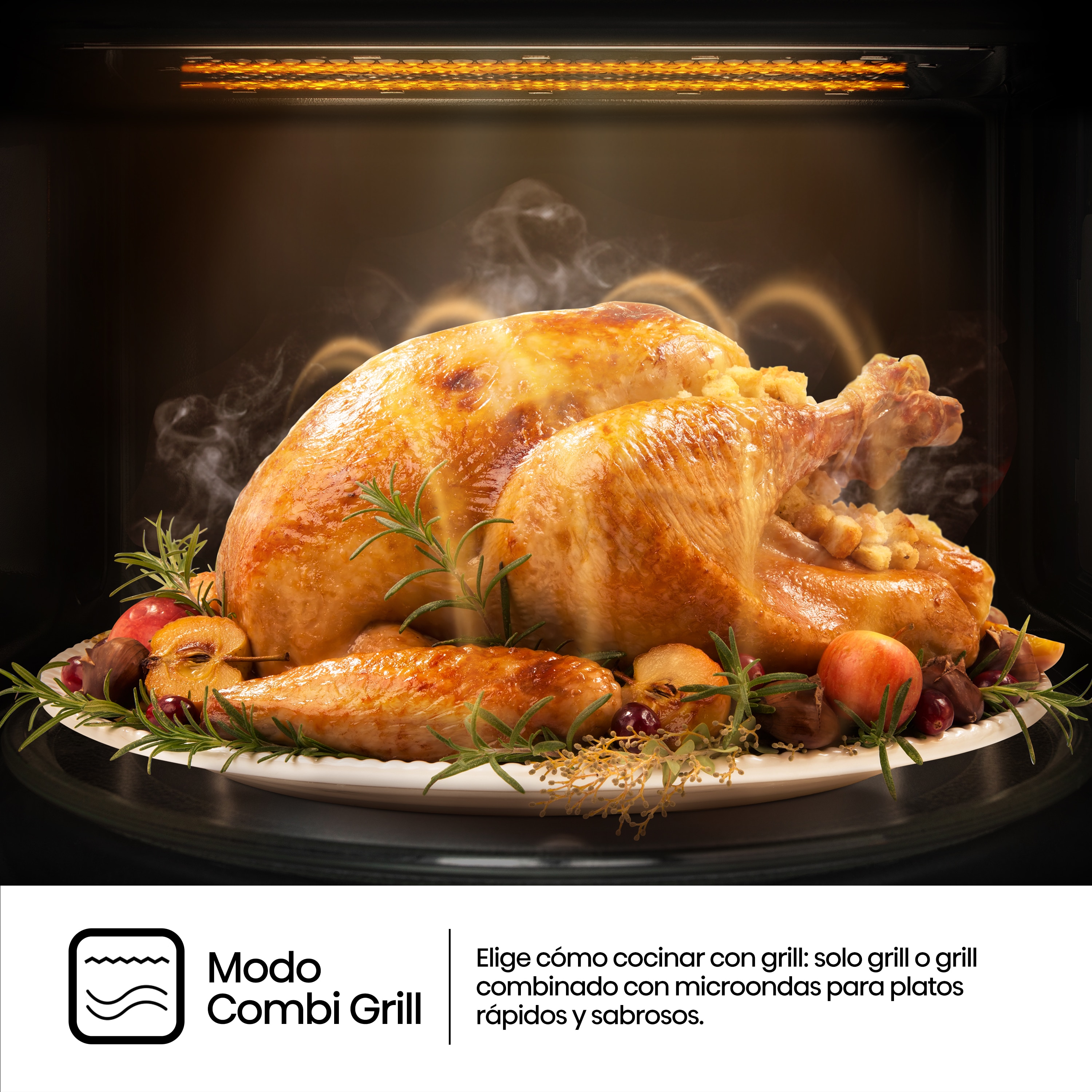 Microondas Hisense con capacidad de 20 litros y con grill - H20MOWP1HG Blanco-10
