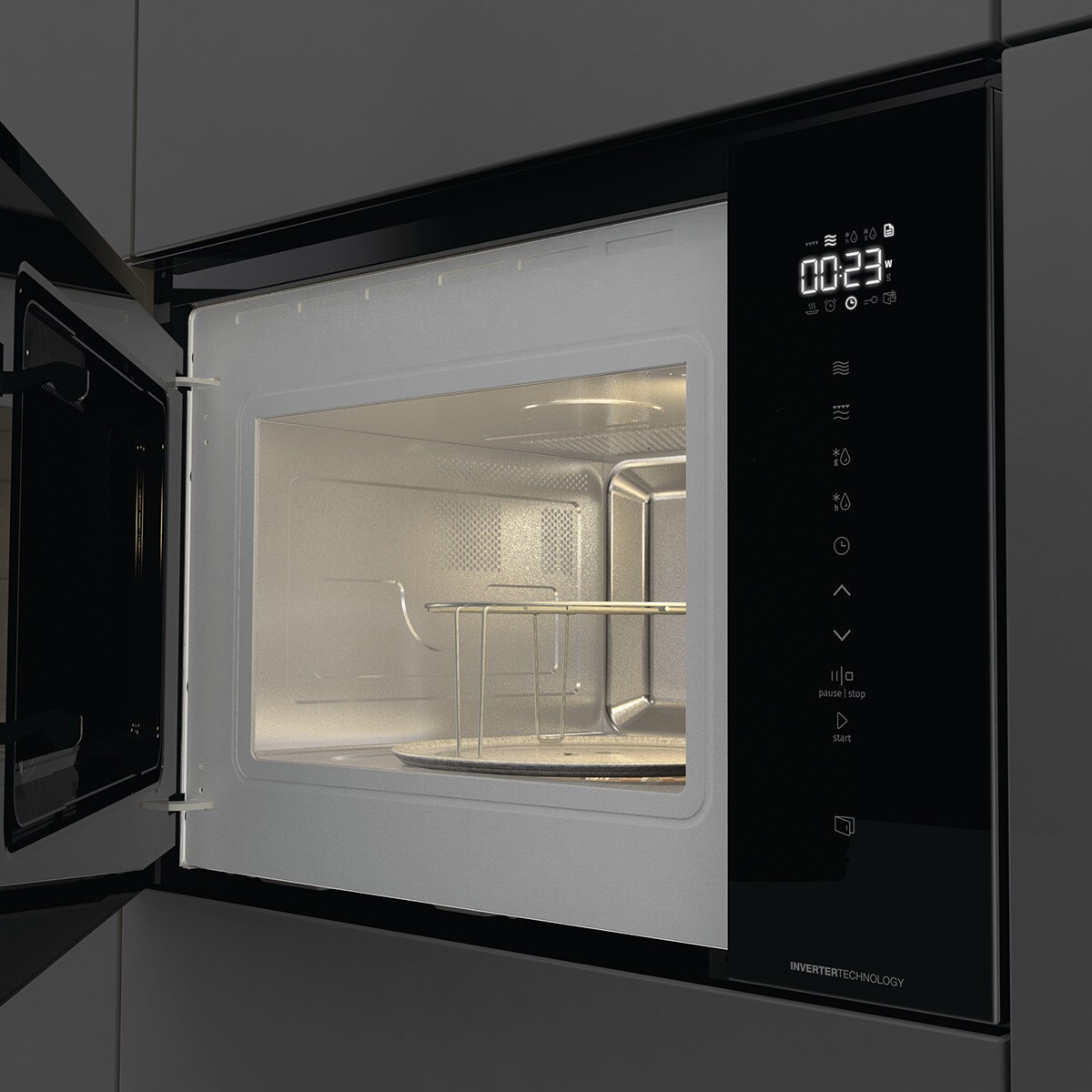 Microondas integrable Hisense 25 litros y con grill - BIM325GI63DBG - Negro Negro-5