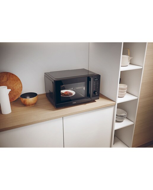 Microondas Haier 25 litros, grill y convección I-Touch Series 4 - HAMCI25FBS4TB/ST - Negro Negro-9
