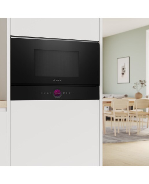 Micro-ondas com Grill Encastrável Bosch Serie 8 BER7321B1 de 21 Litros - Preto Preto-5