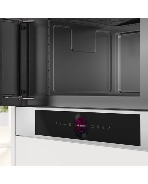 Micro-ondas Encastrável Bosch Serie 8 BFL7221B1 de 21 Litros - Preto Branco-3
