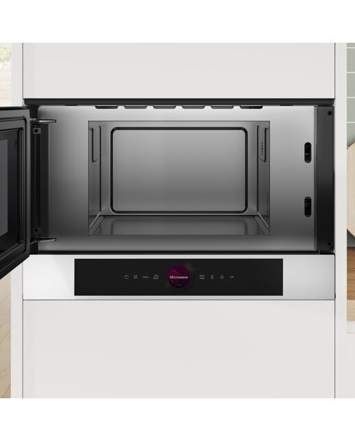 Micro-ondas Encastrável Bosch Serie 8 BFL7221B1 de 21 Litros - Preto Branco-5