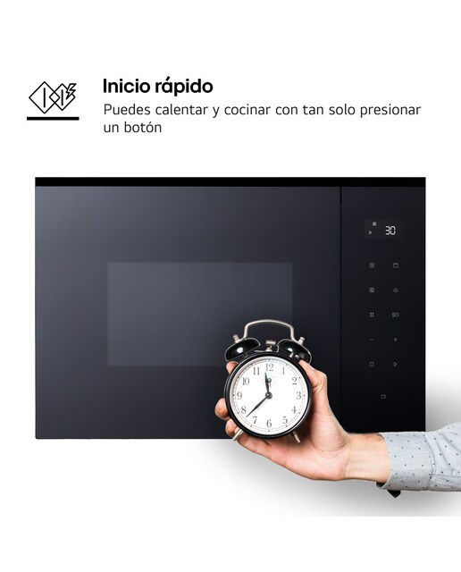 Micro-ondas Encastrável com Grill LG MGBZ2593F de 25 Litros - Preto Vidro preto-4