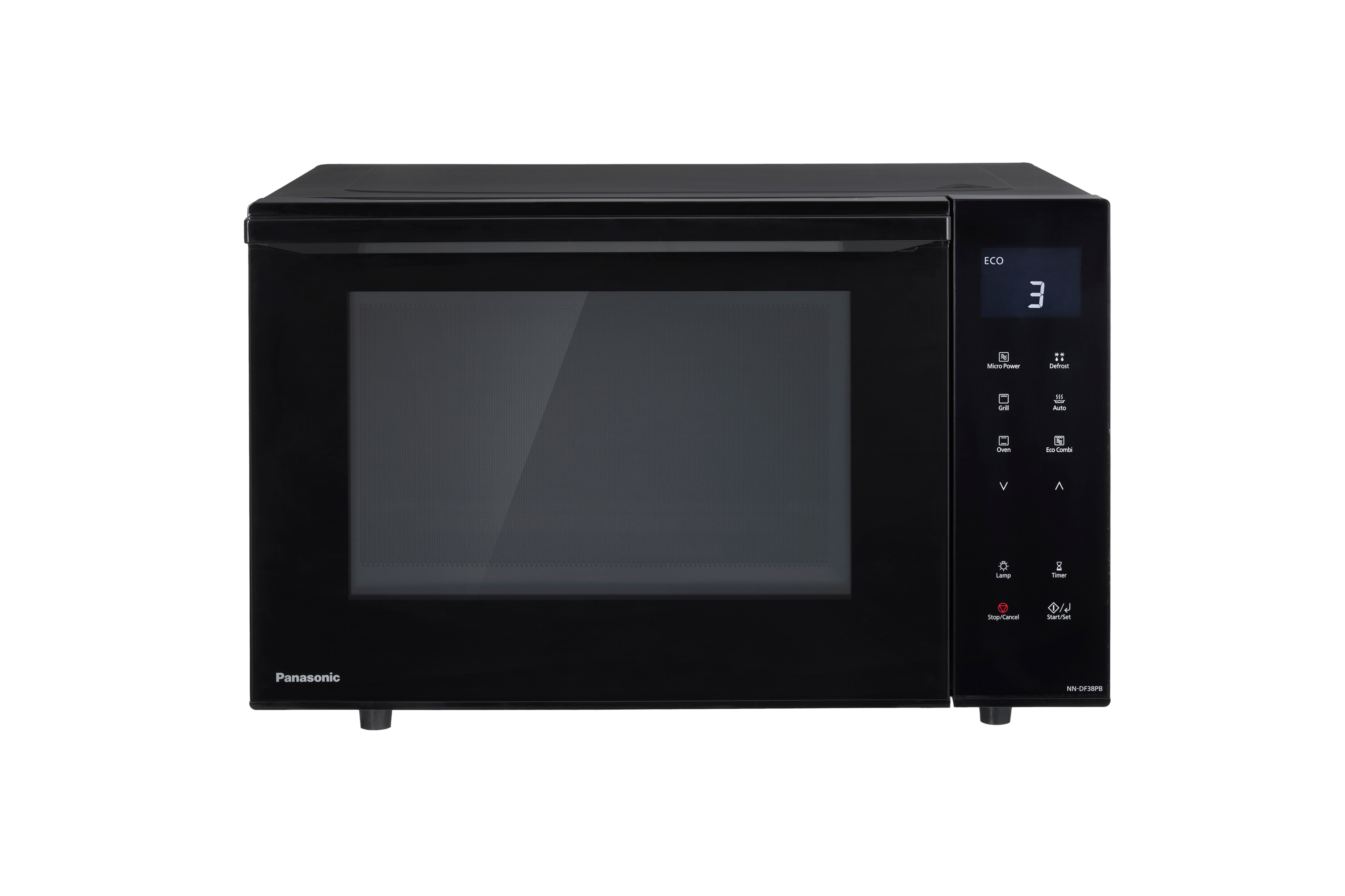 Microondas Panasonic 23 litros, con grill - NN-DF38PBEPG - Negro Negro-3