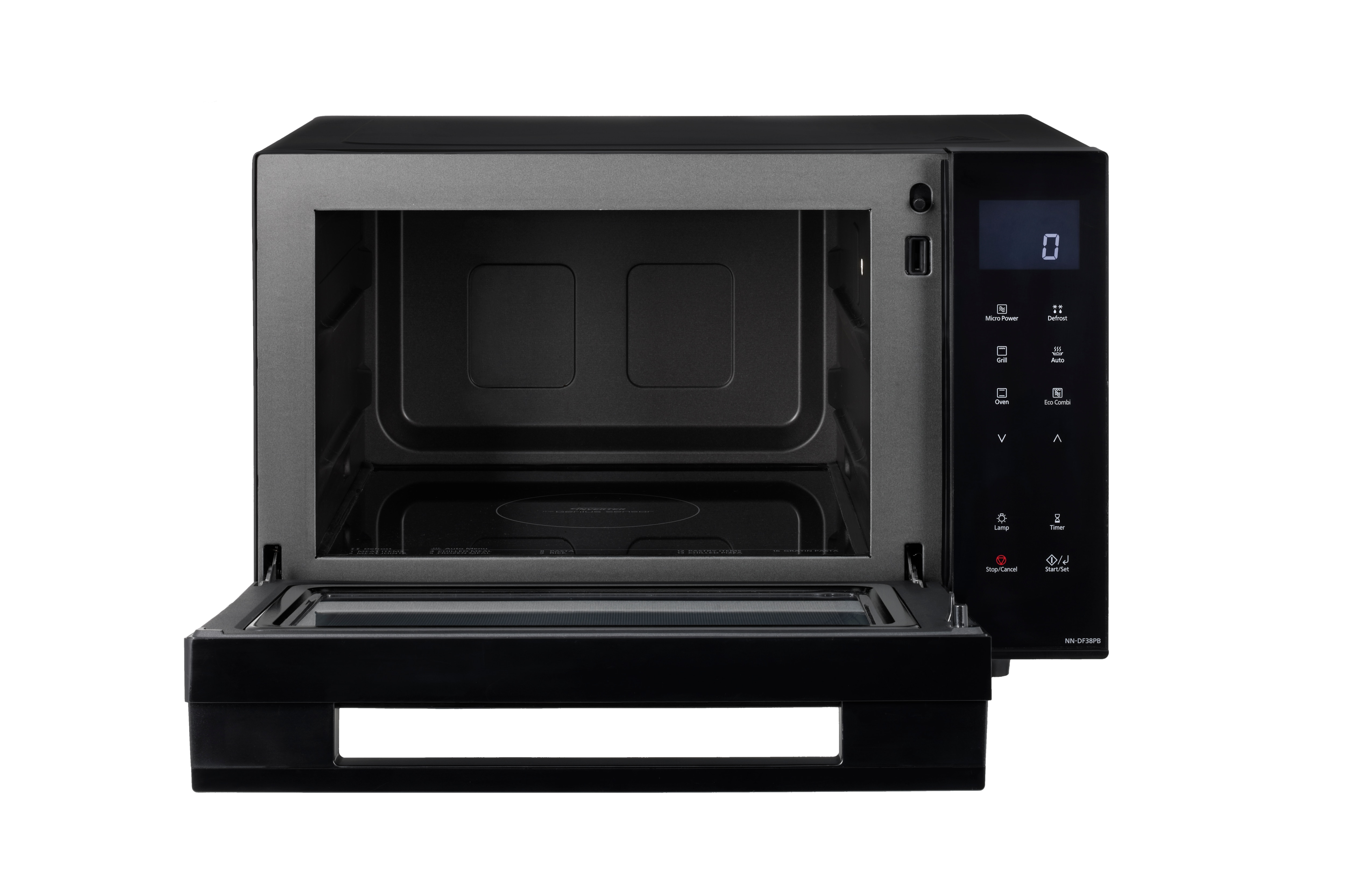 Microondas Panasonic 23 litros, con grill - NN-DF38PBEPG - Negro Negro-4