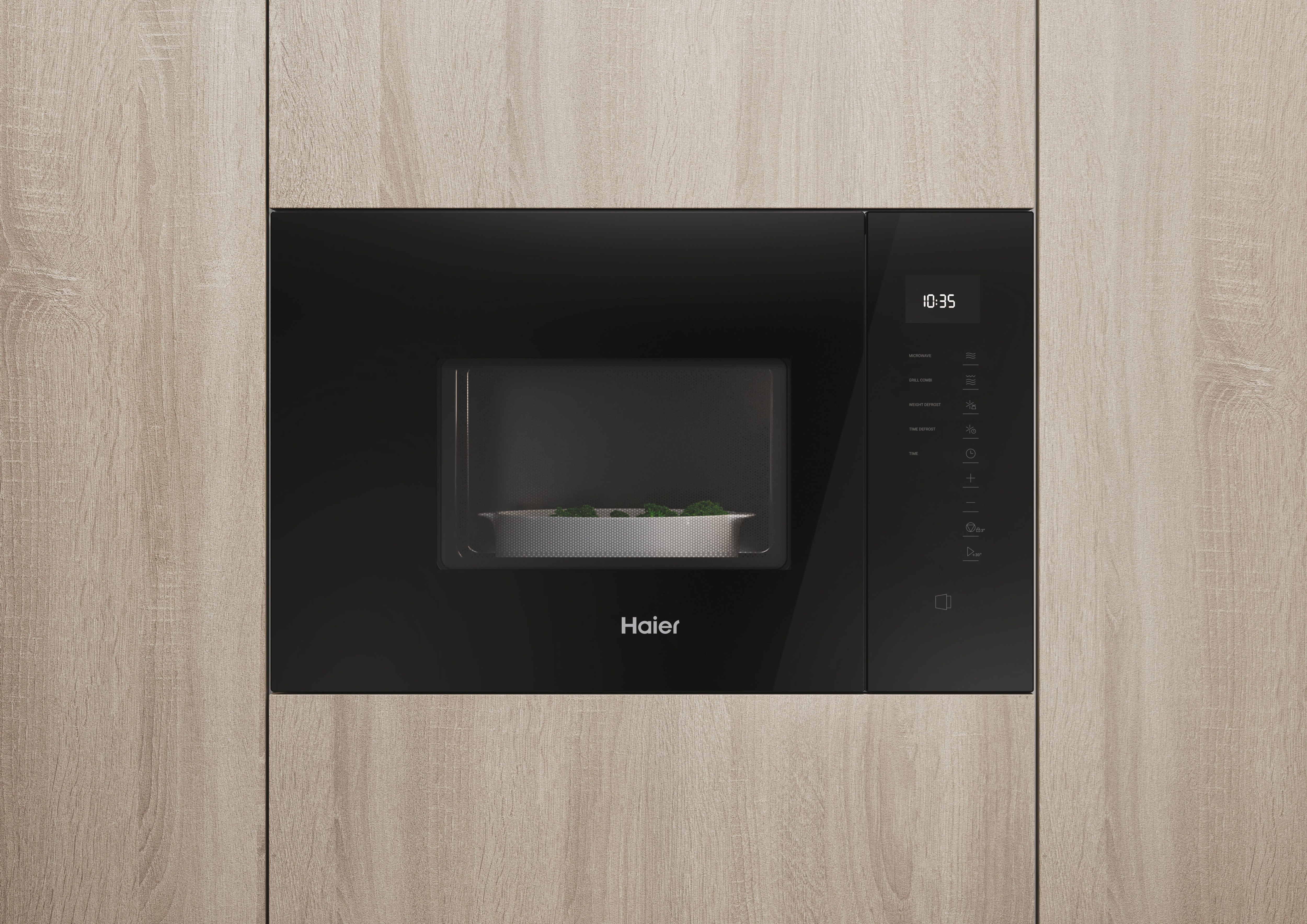 Micro-ondas com Grill Encastrável Haier ID Series 2 H38FMWID4ID27N de 20 Litros - Preto Preto-4