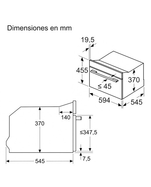 Micro-ondas com Grill Encastrável Siemens iQ700 CE732GXB1 de 36 Litros - Preto Preto-2