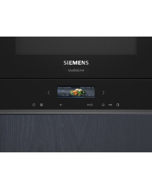 Micro-ondas com Grill Encastrável Siemens iQ700 BE732R1B1 de 21 Litros - Preto Preto-3