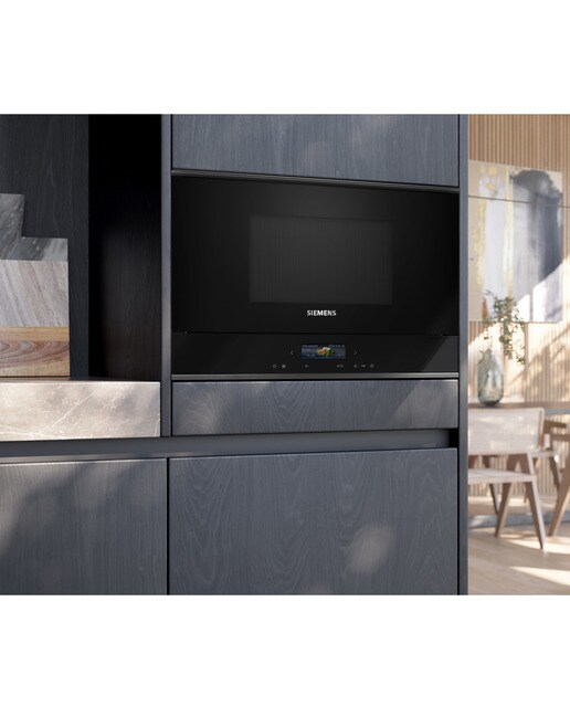 Micro-ondas com Grill Encastrável Siemens iQ700 BE732R1B1 de 21 Litros - Preto Preto-6