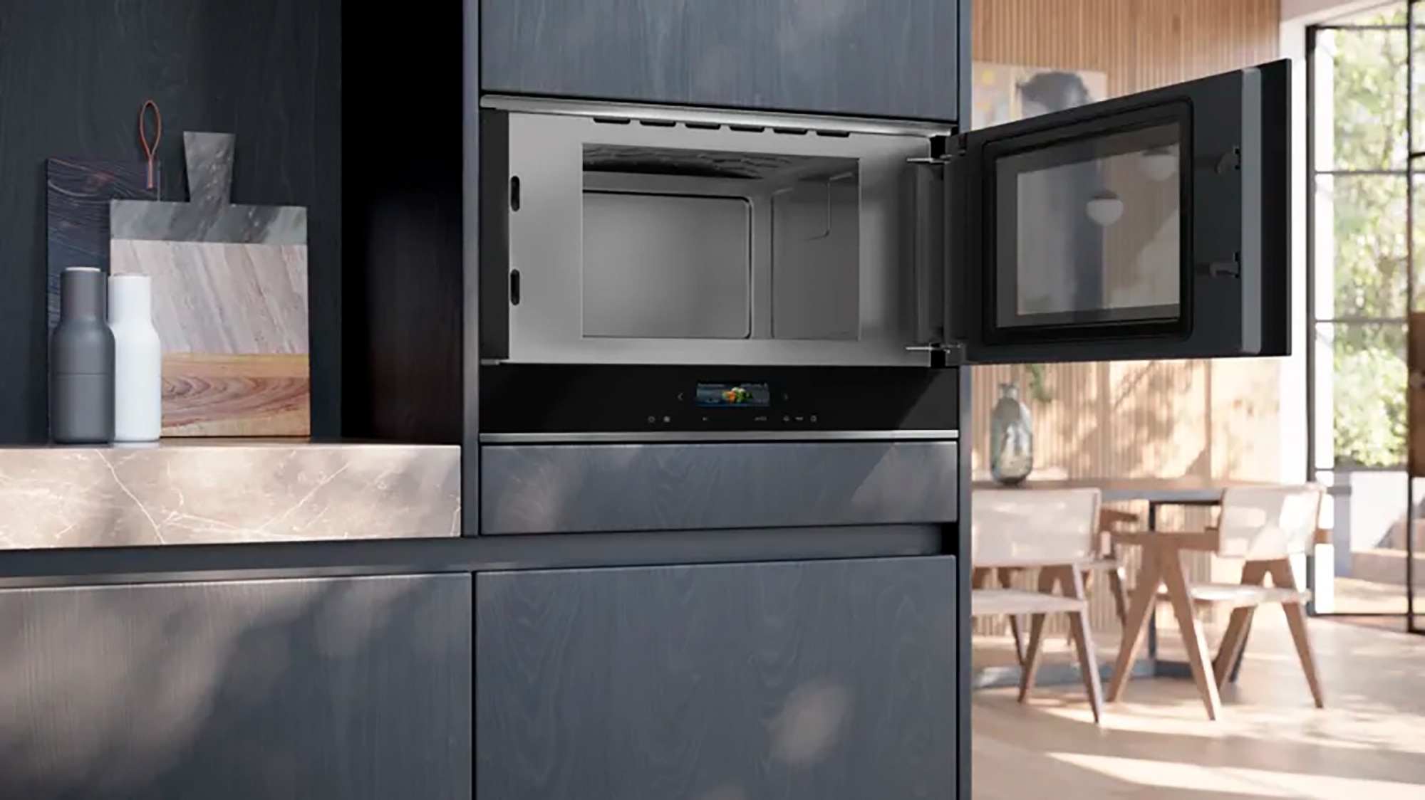 Micro-ondas com Grill Encastrável Siemens iQ700 BF722R1B1 de 21 Litros - Preto Preto-6