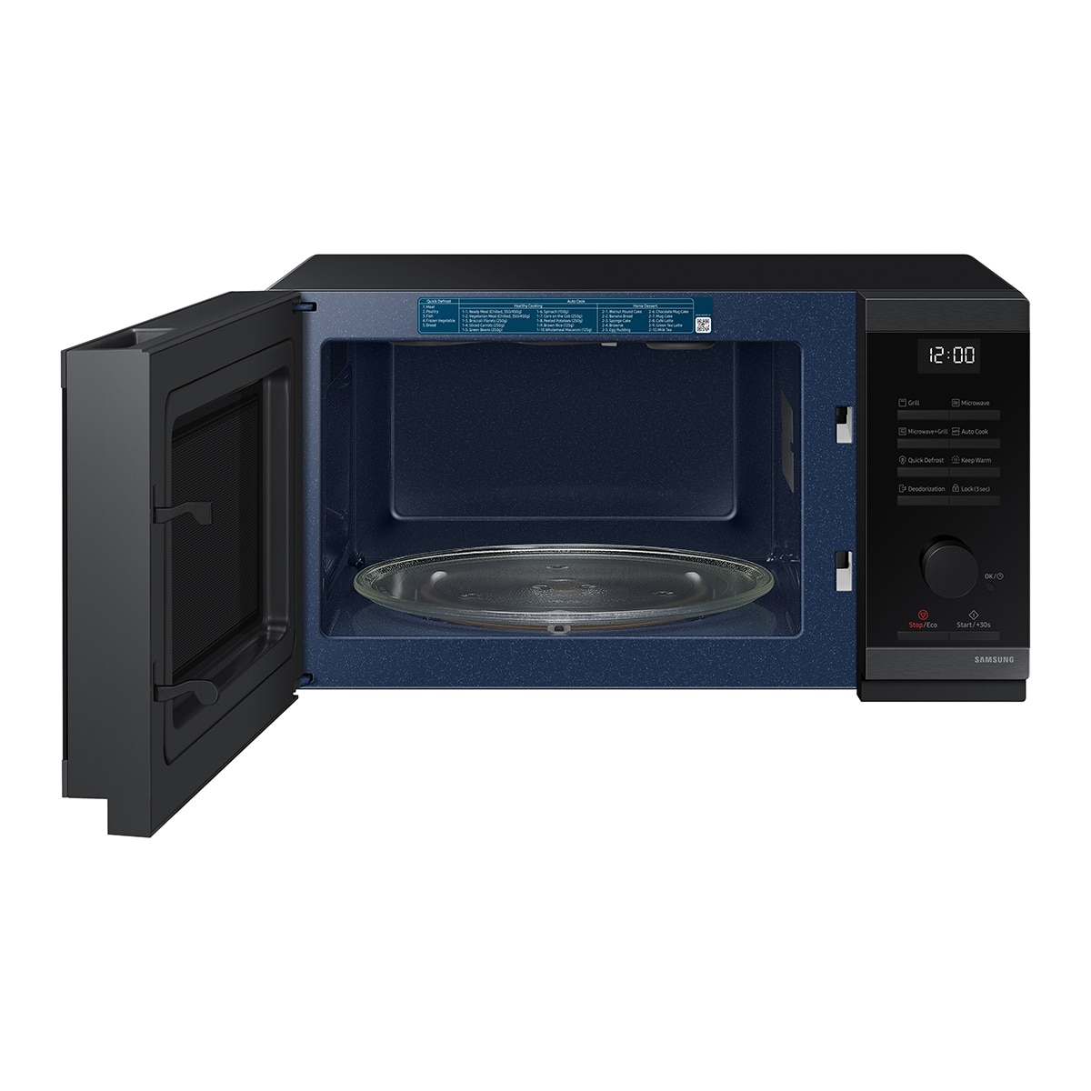 Microondas Samsung 23 litros, con grill - MG23DG4524AGE1 Negro metalizado-2