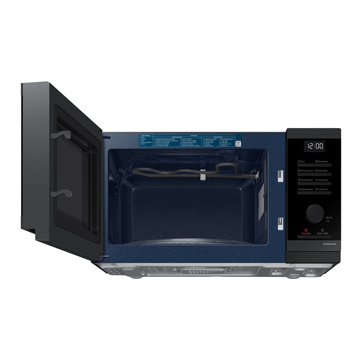 Microondas Samsung 23 litros, con grill - MG23DG4524AGE1 Negro metalizado-6