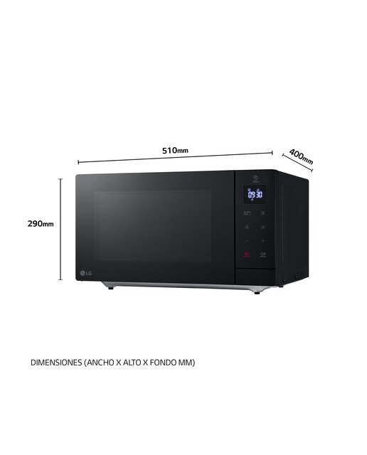 Microondas LG 30 litros, grill, 900 w - MH7032JAS Negro-2