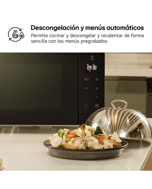 Microondas LG 30 litros, grill, 900 w - MH7032JAS Negro-7