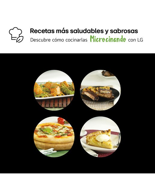 Microondas LG 30 litros, grill, 900 w - MH7032JAS Negro-8