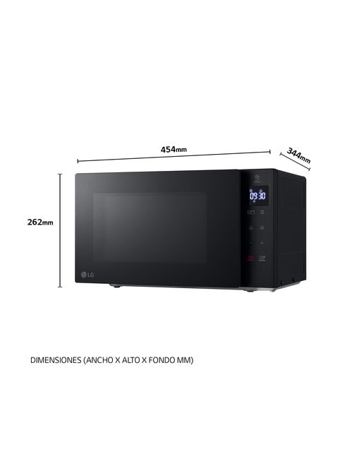 Microondas LG 20 litros, grill, 700 w- MH6032GAS Negro-2