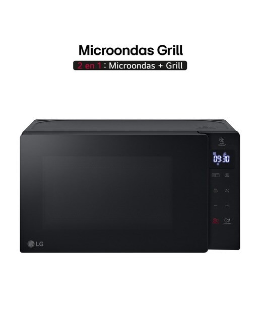Microondas LG 20 litros, grill, 700 w- MH6032GAS Negro-4