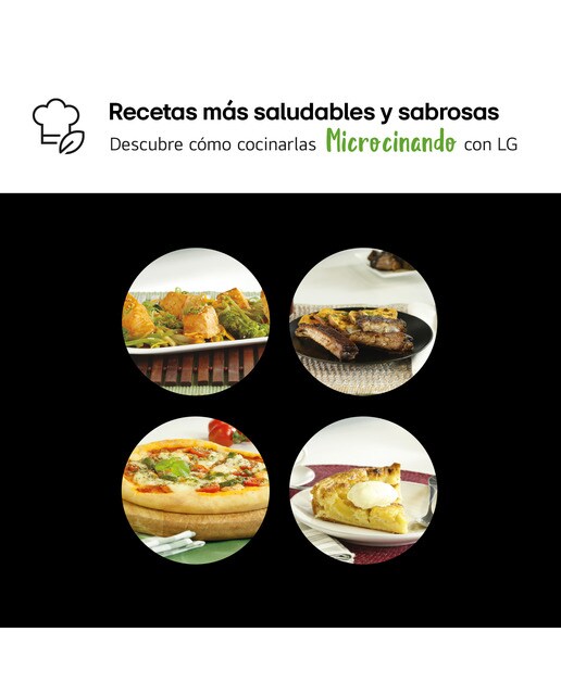 Microondas LG 20 litros, grill, 700 w- MH6032GAS Negro-8