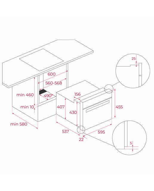 Micro-ondas com Grill Encastrável Teka MLC 8440 BK de 44 Litros - Preto Preto-14