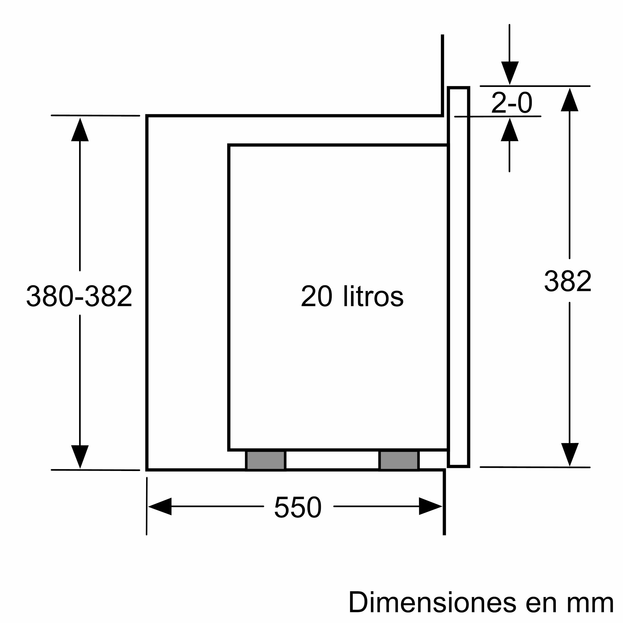 Micro-ondas Encastrável Balay 3CP5002N3 de 20 Litros - Vidro Preto Vidro preto-5