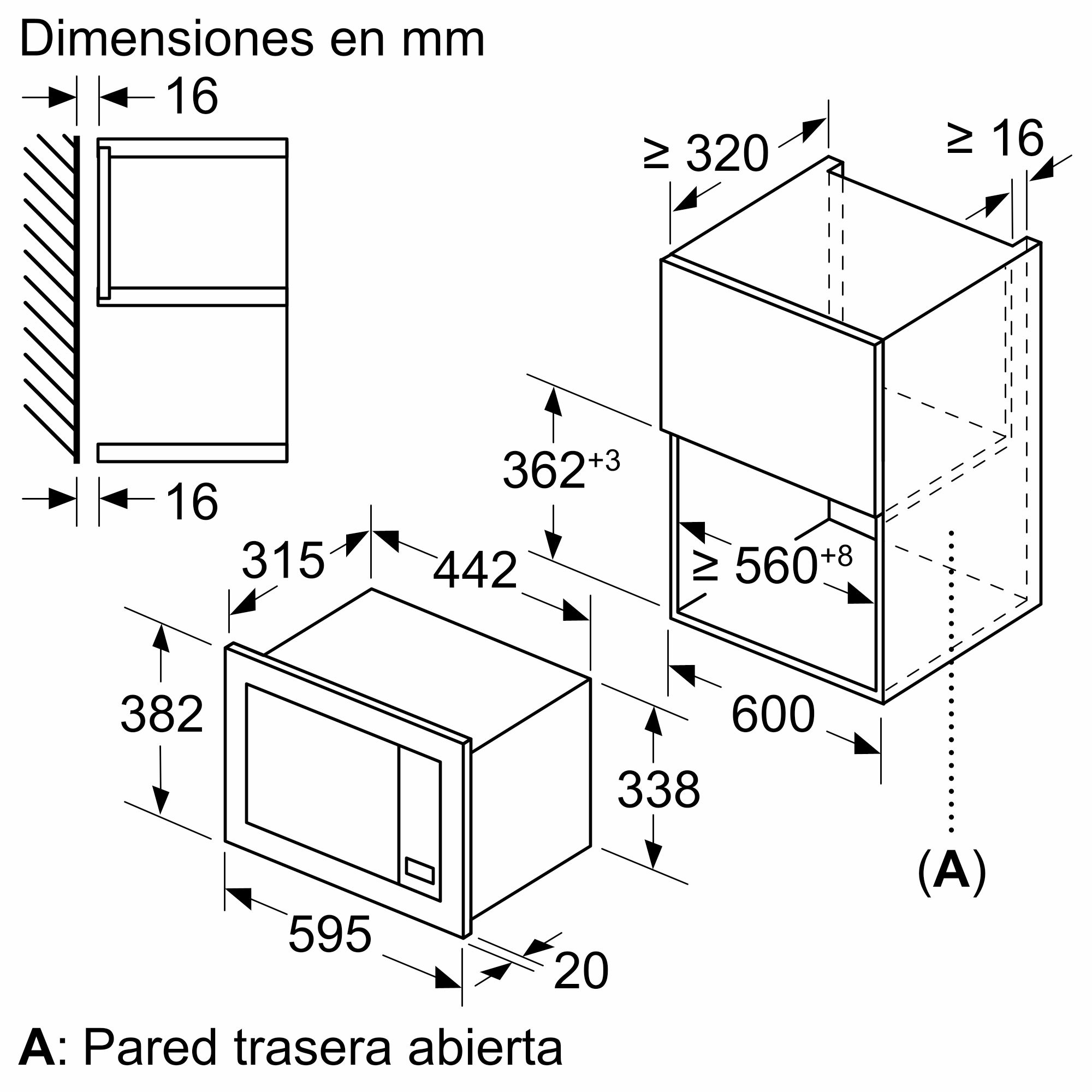 Microondas integrable Balay 20 litros - 3CG6142B4 2
