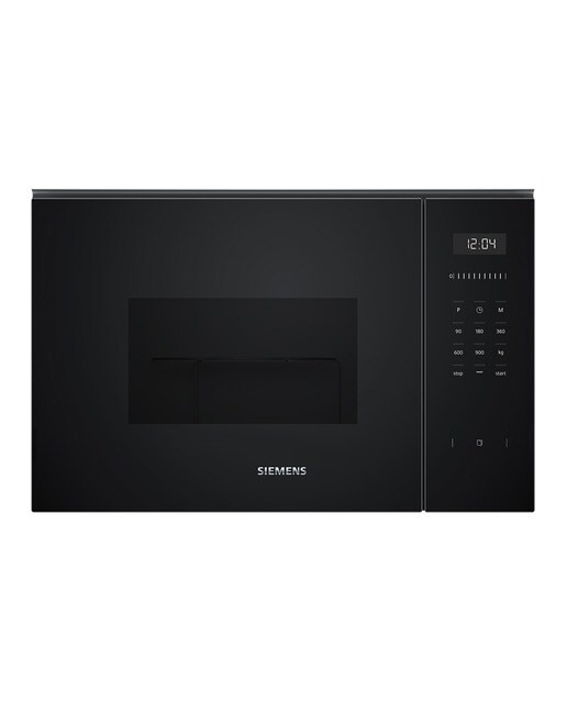 Micro-ondas com Grill Encastrável Siemens iQ500 BE555LMB1 de 25 Litros - Preto Vidro preto-1