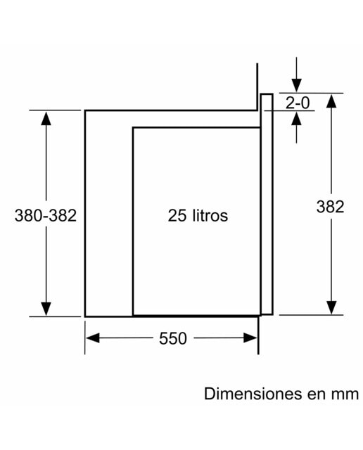 Micro-ondas com Grill Encastrável Siemens iQ500 BE555LMB1 de 25 Litros - Preto Vidro preto-6