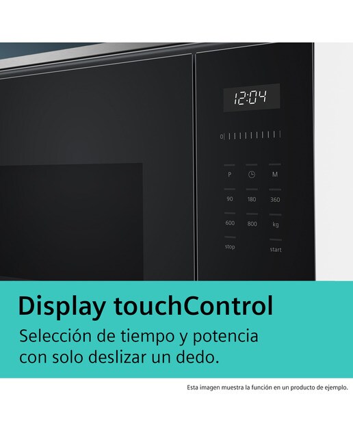 Micro-ondas com Grill Encastrável Siemens iQ300 BE623LMB3 Hidrolítico de 800 W e Capacidade de 20 Litros - Preto Vidro preto-3