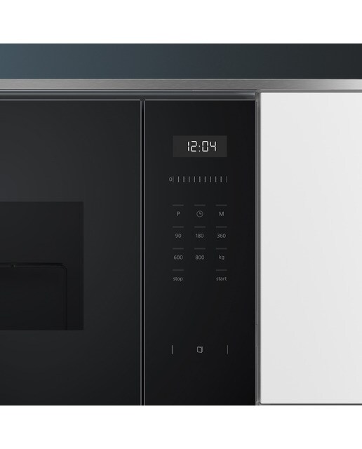 Micro-ondas com Grill Encastrável Siemens iQ300 BE623LMB3 Hidrolítico de 800 W e Capacidade de 20 Litros - Preto Vidro preto-5