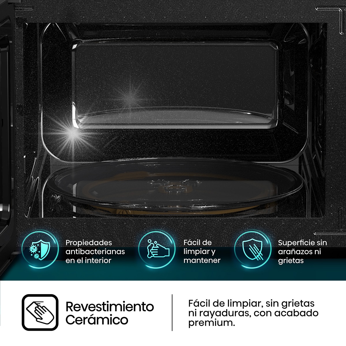 Microondas Hisense 23 litros y grill - H23MOBS5HG4 Negro-5
