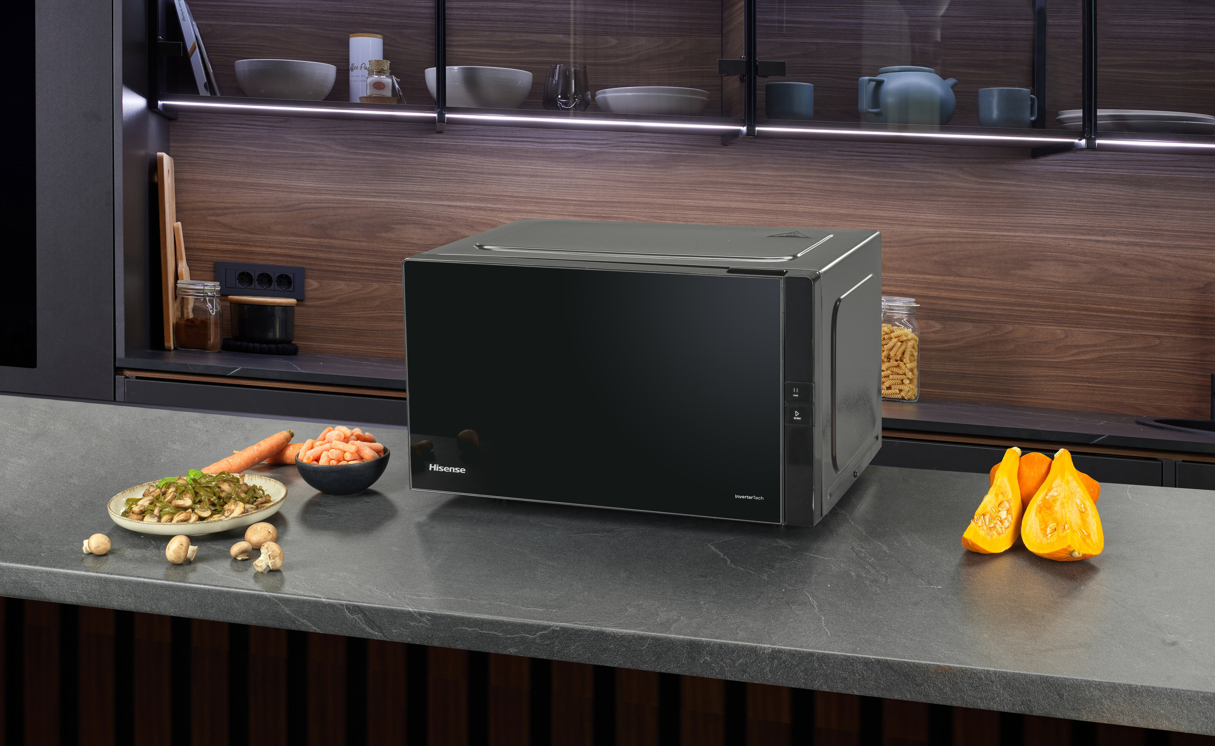 Microondas Hisense 25 litros y grill - H25MOBS4HGI - Negro Negro-4