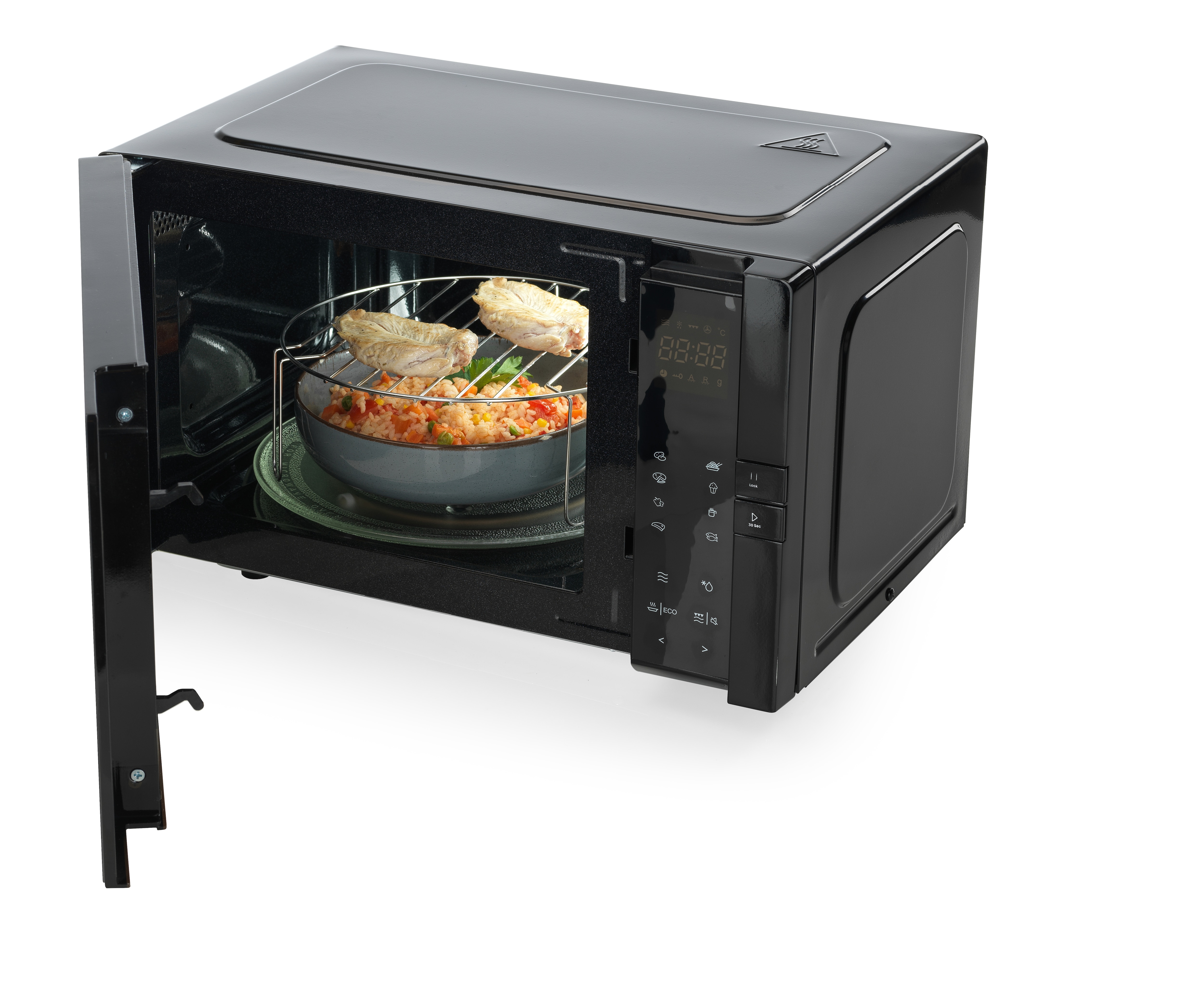 Microondas Hisense 25 litros y grill - H25MOBS4HGI - Negro Negro-5