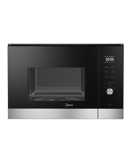 Micro-ondas com Grill Encastrável Midea MBMTG925E-X Inverter e de 25 Litros - Inox e Vidro Preto Vidro preto-1