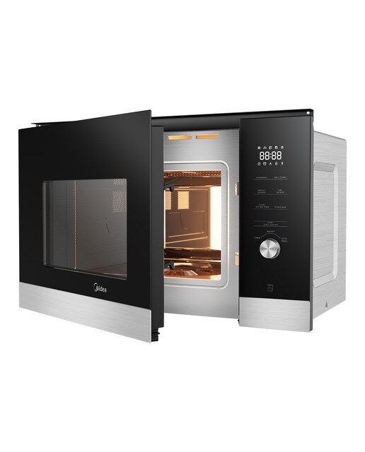 Micro-ondas com Grill Encastrável Midea MBMTG925E-X Inverter e de 25 Litros - Inox e Vidro Preto Vidro preto-4
